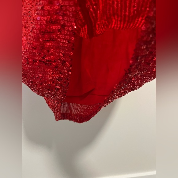 NWT Ivy City Co Sequin Red Holiday Dress Small - Picture 10 of 11